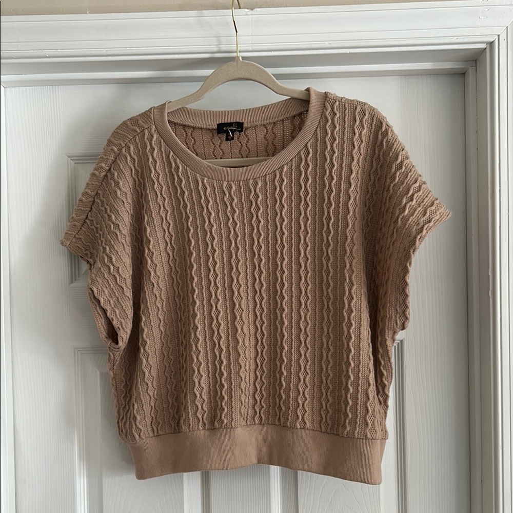 Tan Cable Knit Sweater